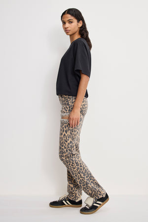 LEOPARD GOOD ICON STRAIGHT DIAMOND JEANS | LUCKY LEOPARD001