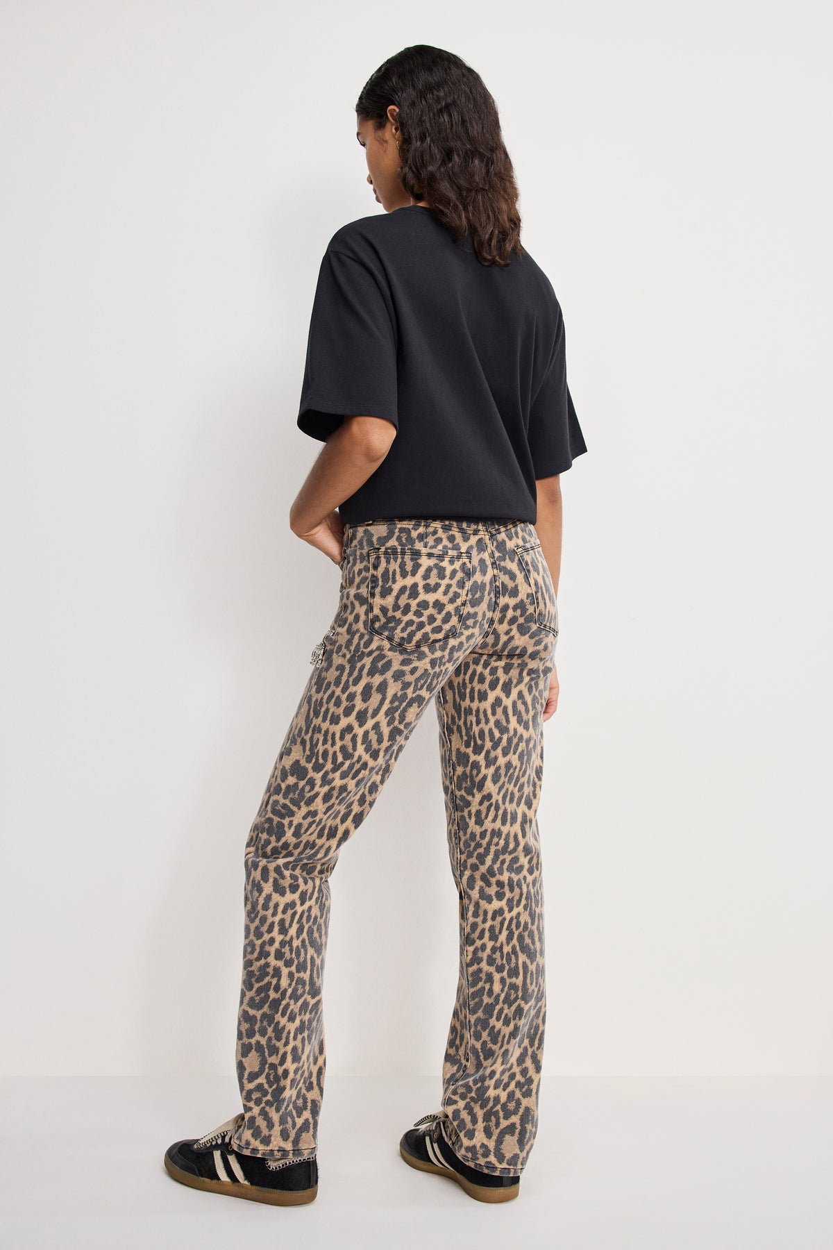 LEOPARD GOOD ICON STRAIGHT DIAMOND JEANS | LUCKY LEOPARD001