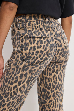 LEOPARD GOOD ICON STRAIGHT DIAMOND JEANS | LUCKY LEOPARD001