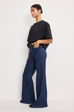 GOOD WAIST PALAZZO JEANS | INDIGO985