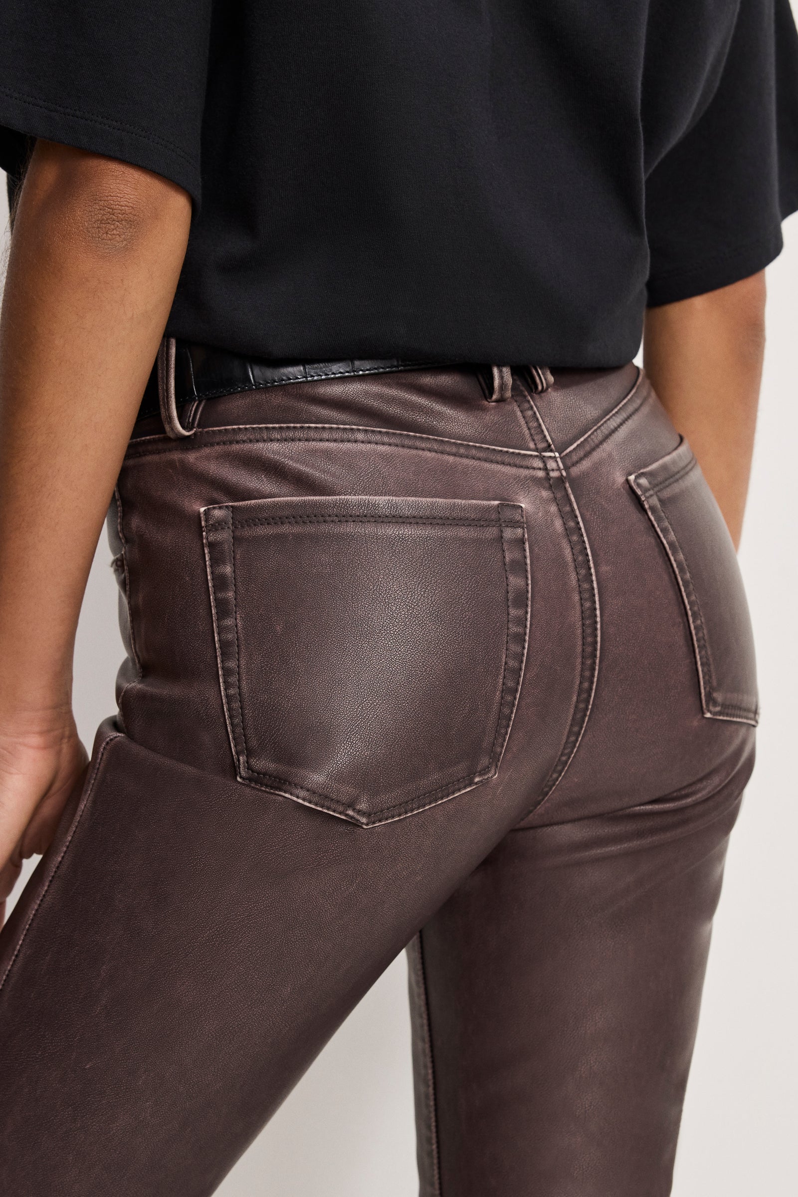 GOOD CLASSIC BOOTCUT FAUX LEATHER PANTS | VAMP001