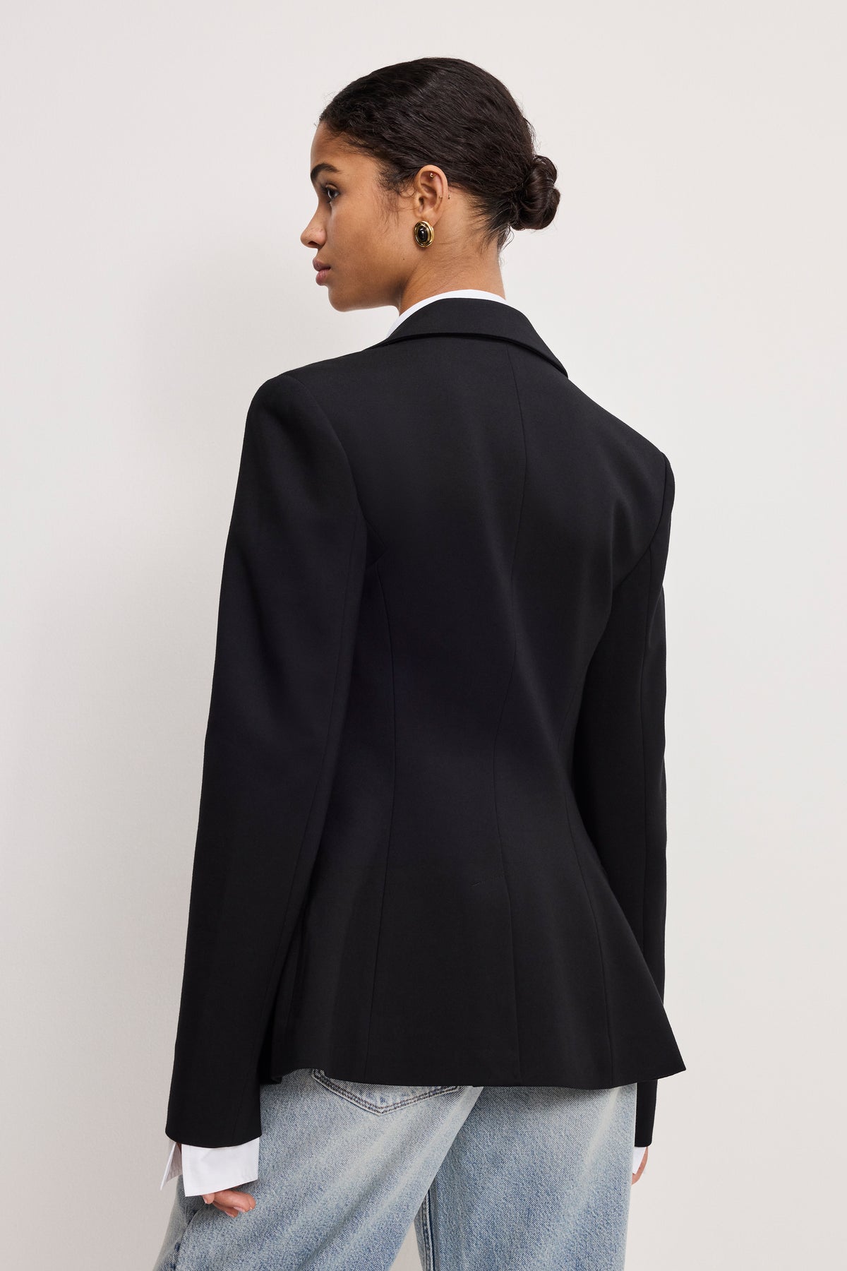 SOFT STRETCH PONTE CLASSIC BLAZER | BLACK001