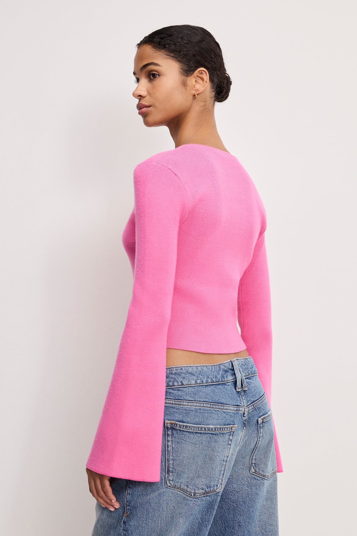BELL SLEEVE KNIT CARDIGAN | BOUQUET001