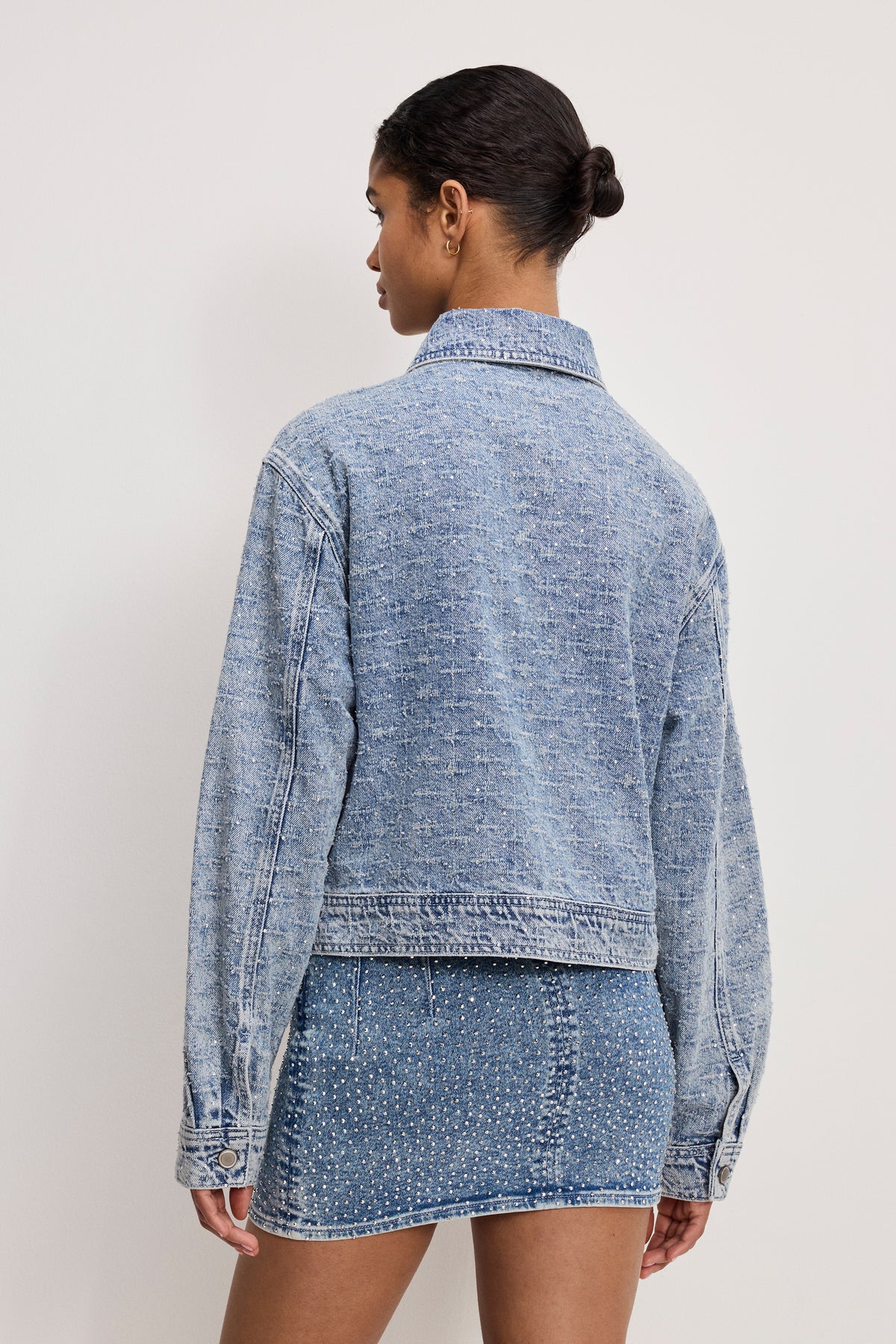 CRYSTAL DENIM JACKET | INDIGO1070