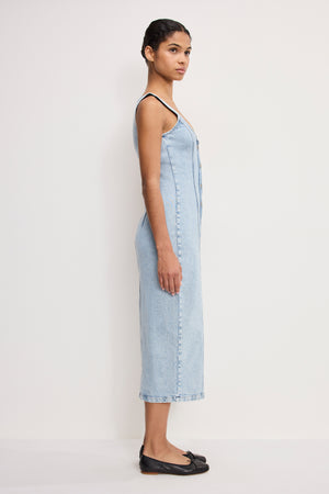 midi dress with button BUTTON FRONT MIDI DRESS