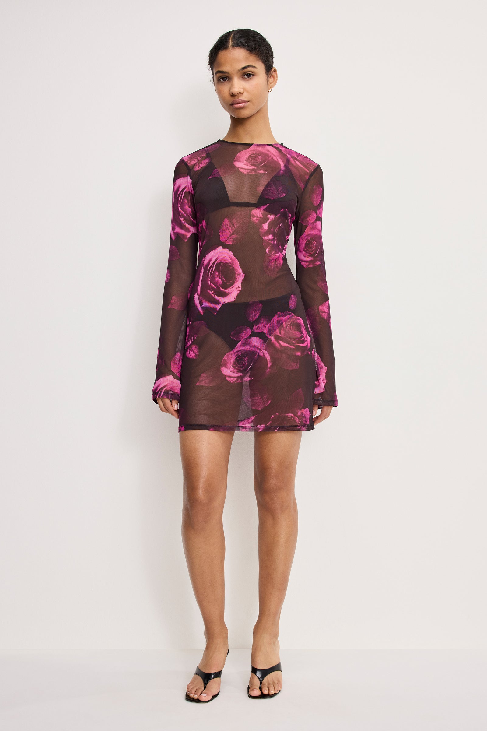 mesh short dress MESH MINI DRESS