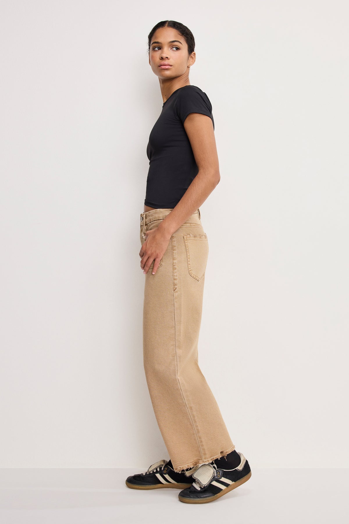 PALAZZO CROPPED PANTS | GOOD KHAKI001