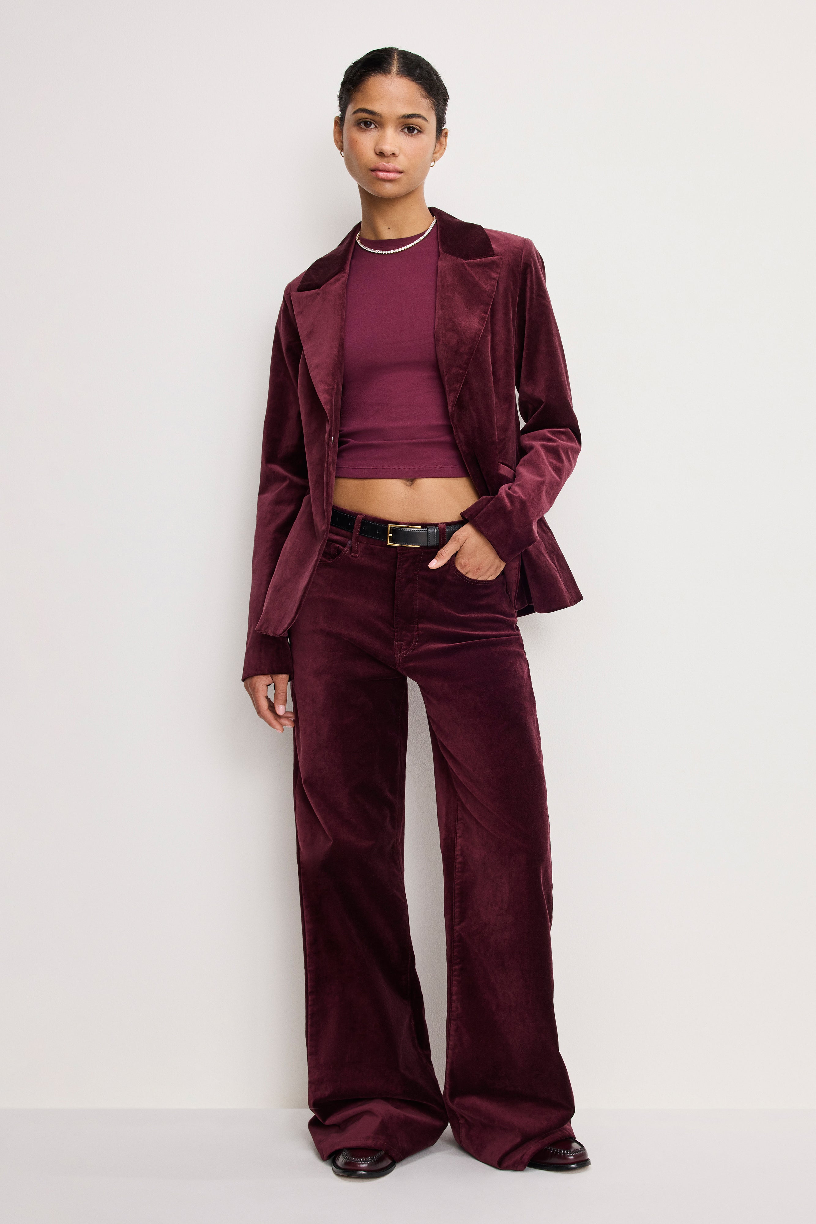 VELVET GOOD WAIST PALAZZO PANTS | FIG007 – GOOD AMERICAN