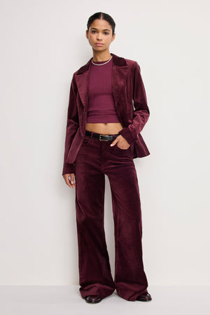 VELVET SCULPTED BLAZER | FIG007