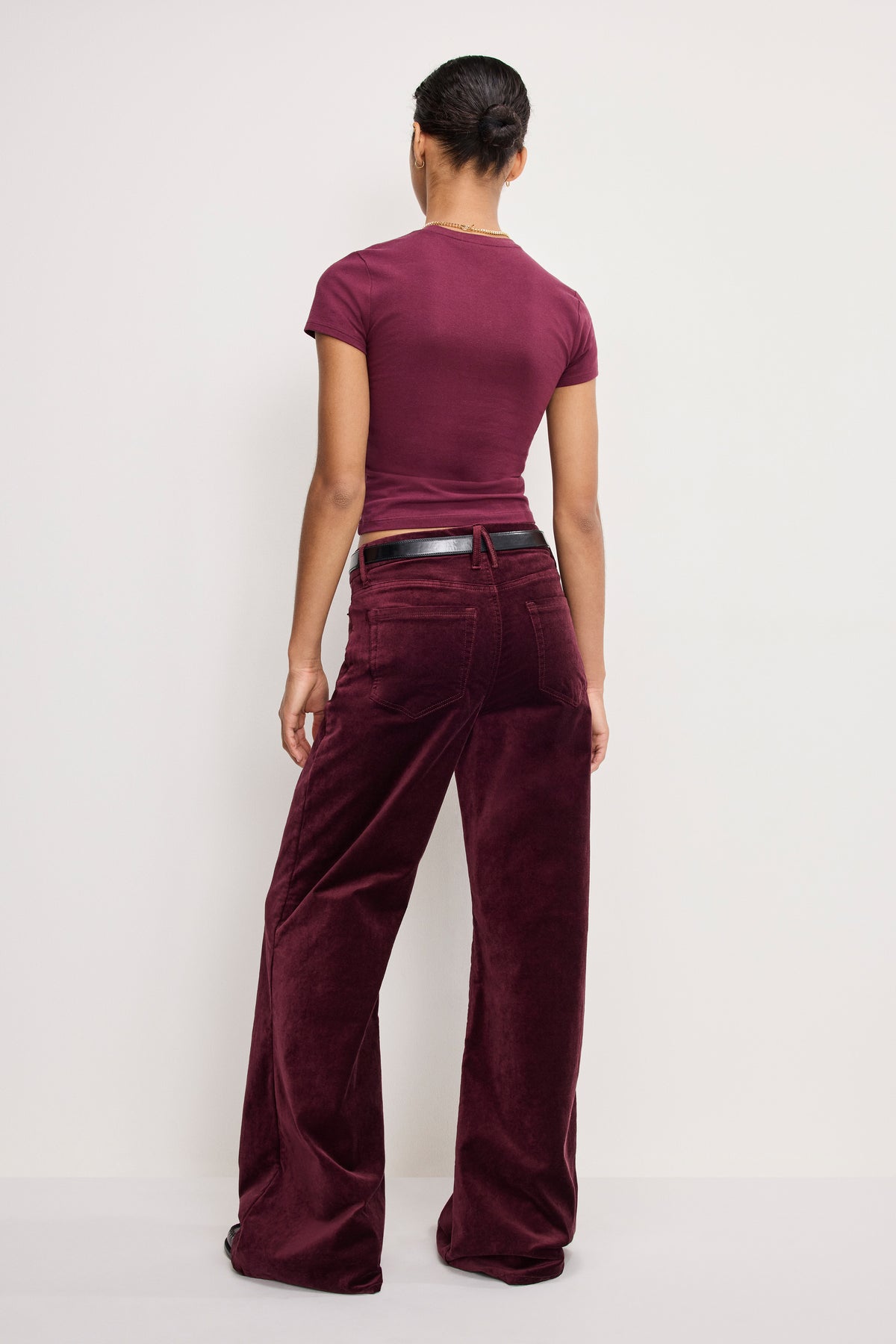 VELVET GOOD WAIST PALAZZO  PANTS | FIG007