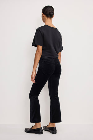 VELVET GOOD HIGH RISE KICK FLARE PANTS | BLACK001