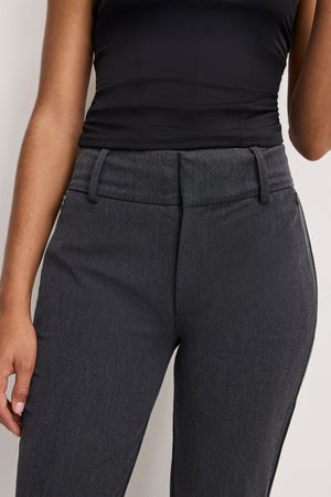 ESSENTIAL SUITING FLARE TROUSERS | DARK HEATHER GRAY