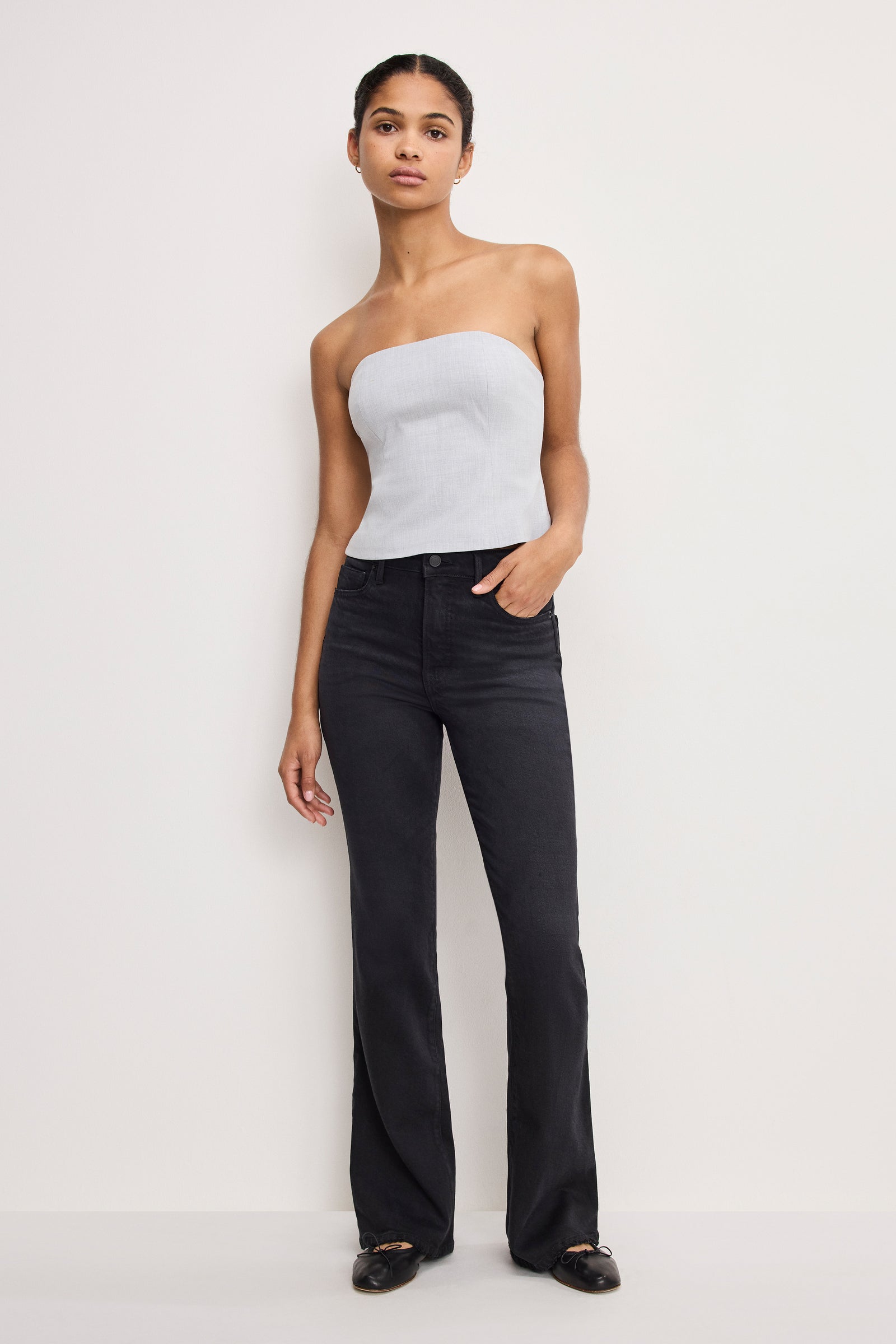 SOFT TECH GOOD CLASSIC BOOTCUT JEANS | BLACK344