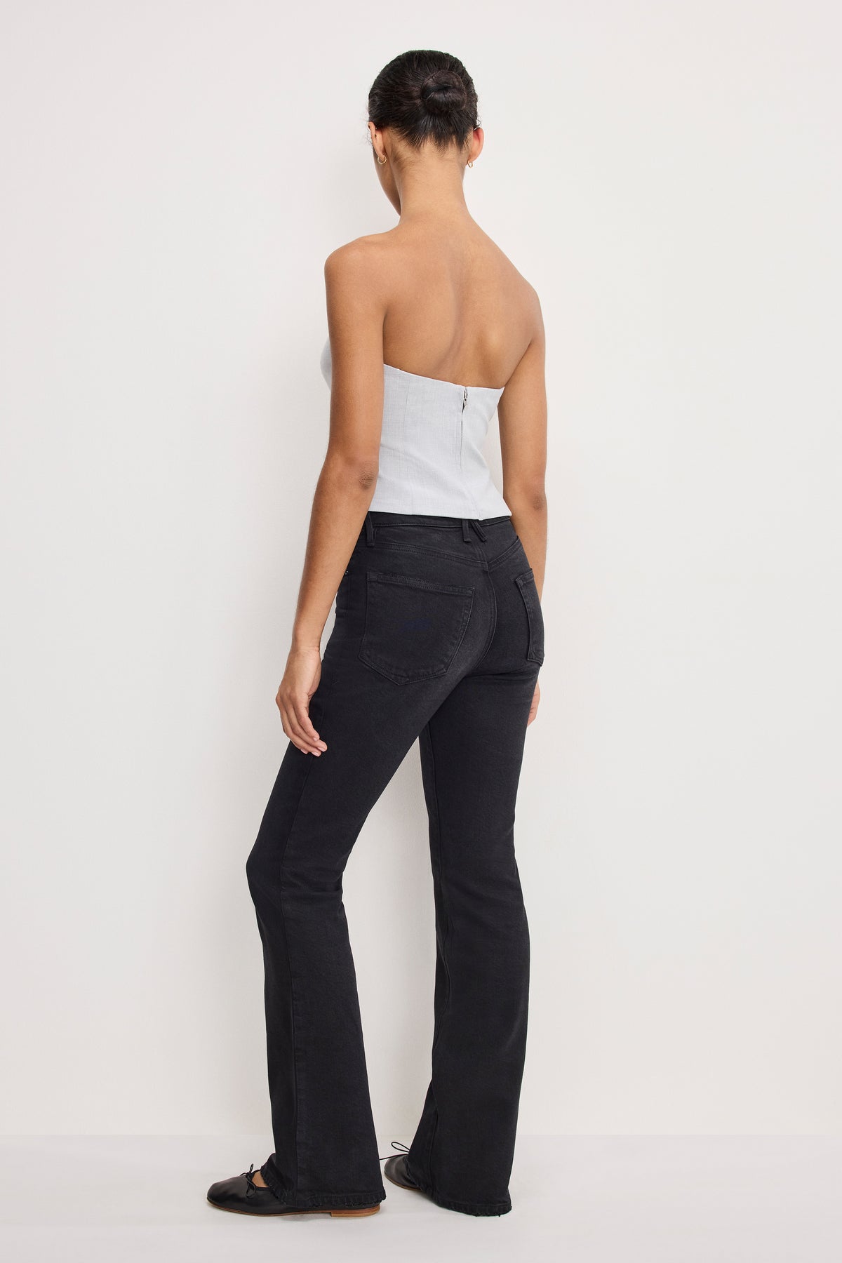 SOFT TECH GOOD CLASSIC BOOTCUT JEANS | BLACK344-3 | GOOD AMERICAN | MODEL_A