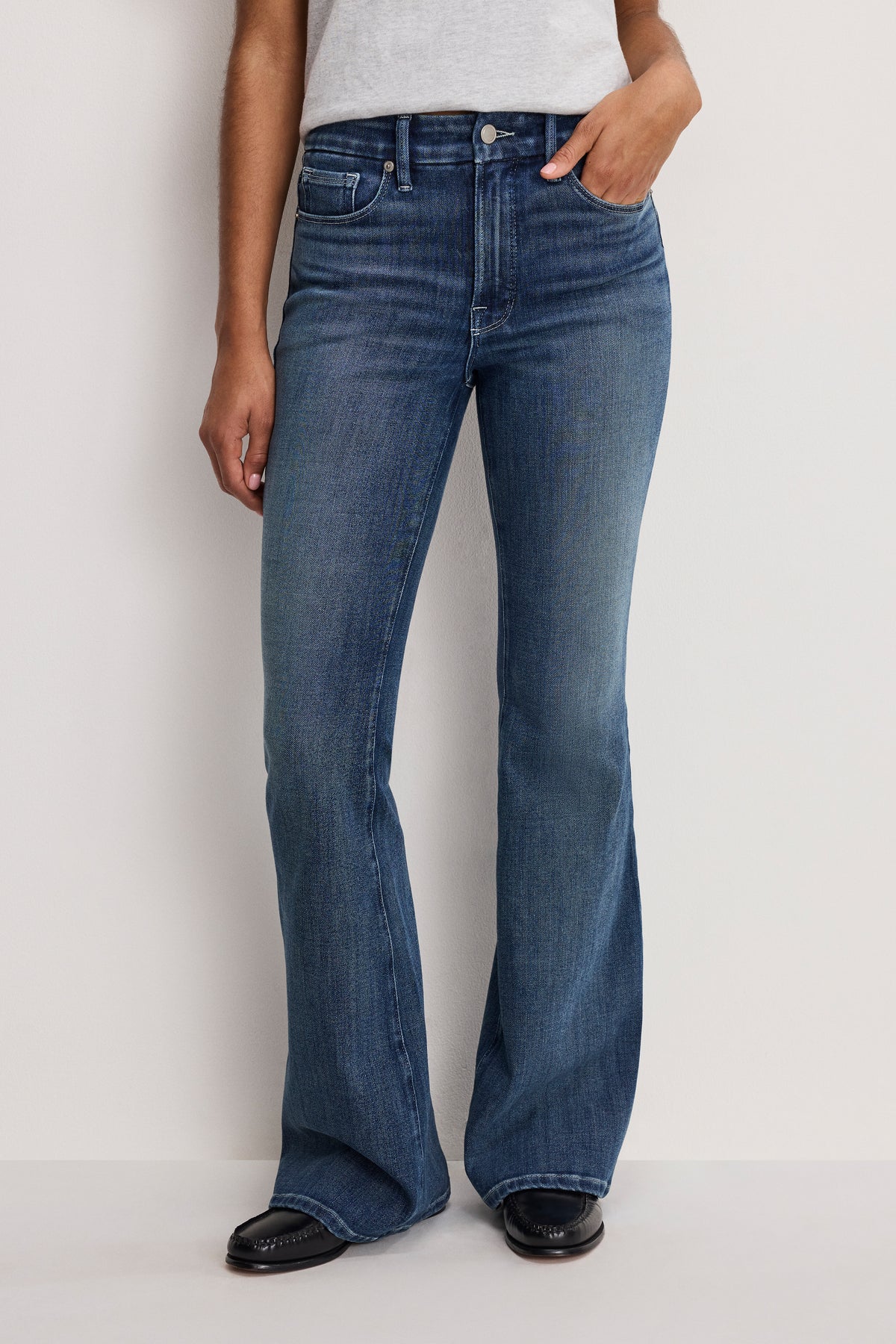 SOFT TECH GOOD LEGS FLARE JEANS | INDIGO855