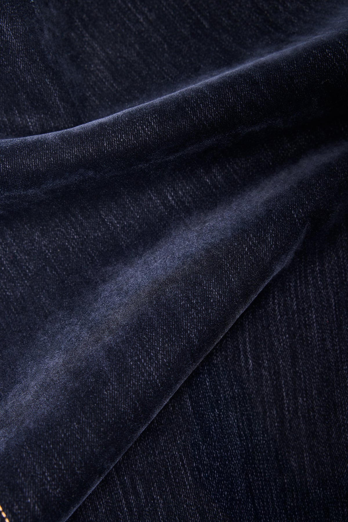 GOOD ICON STRAIGHT FLOCKED DENIM JEANS | INDIGO939