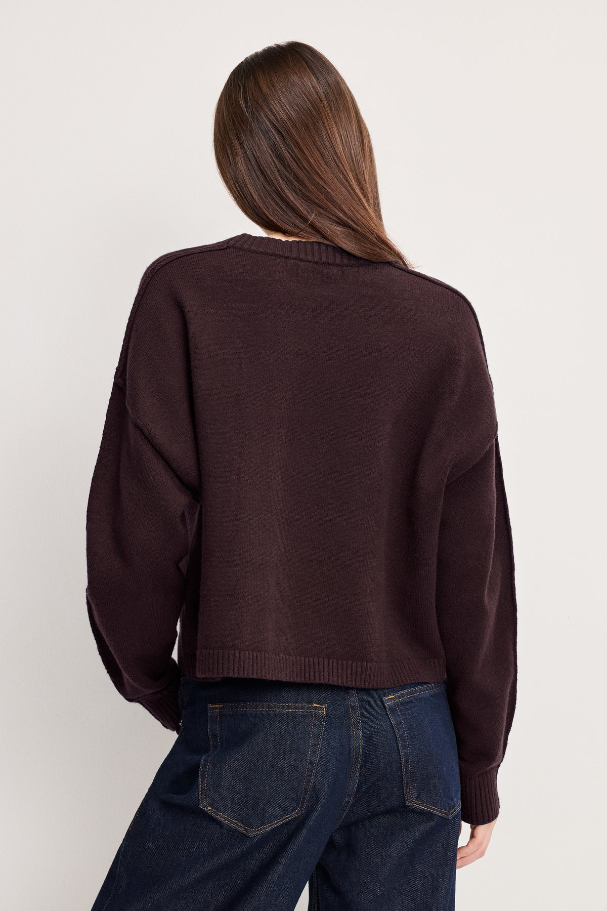 COZY KNIT CREW NECK | BARK003-4 | GOOD AMERICAN | MODEL_A