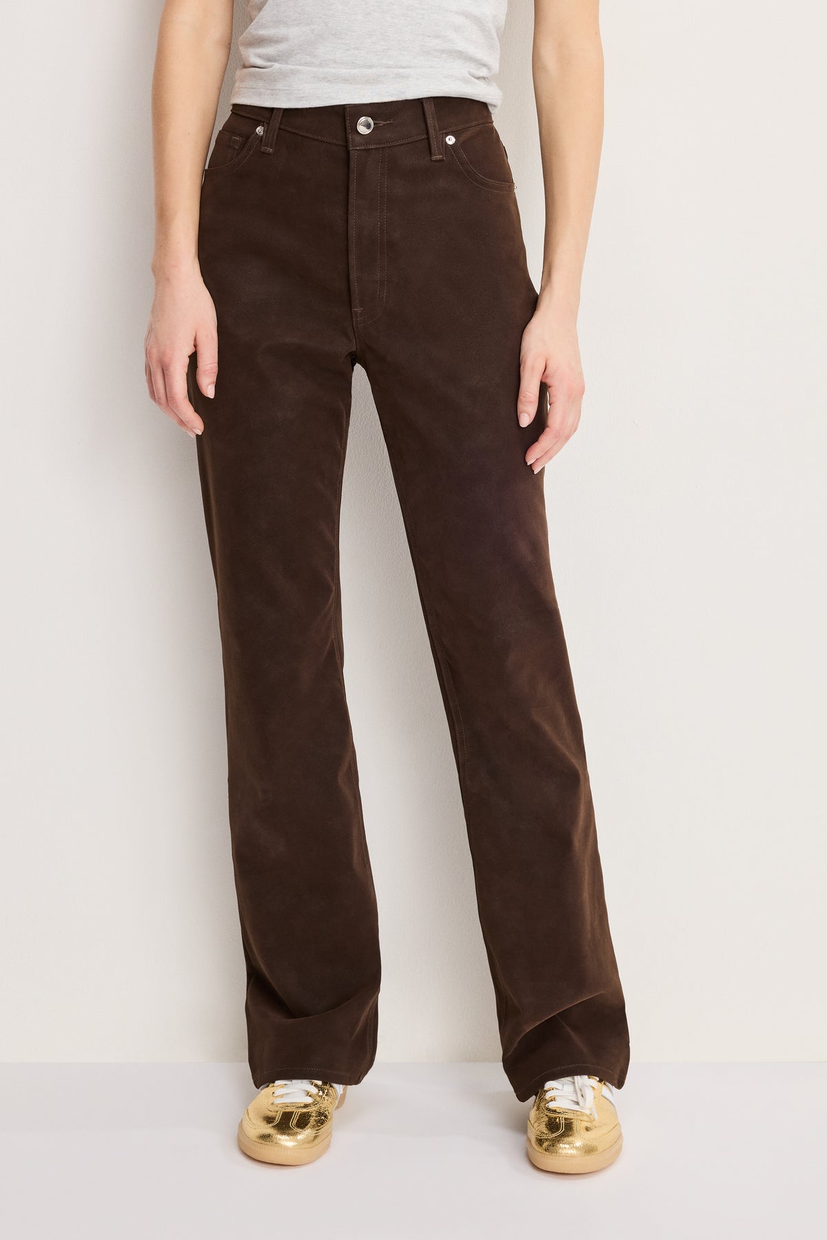 BETTER THAN SUEDE GOOD TRUE STRAIGHT | CACAO-1 | GOOD AMERICAN | MODEL_A
