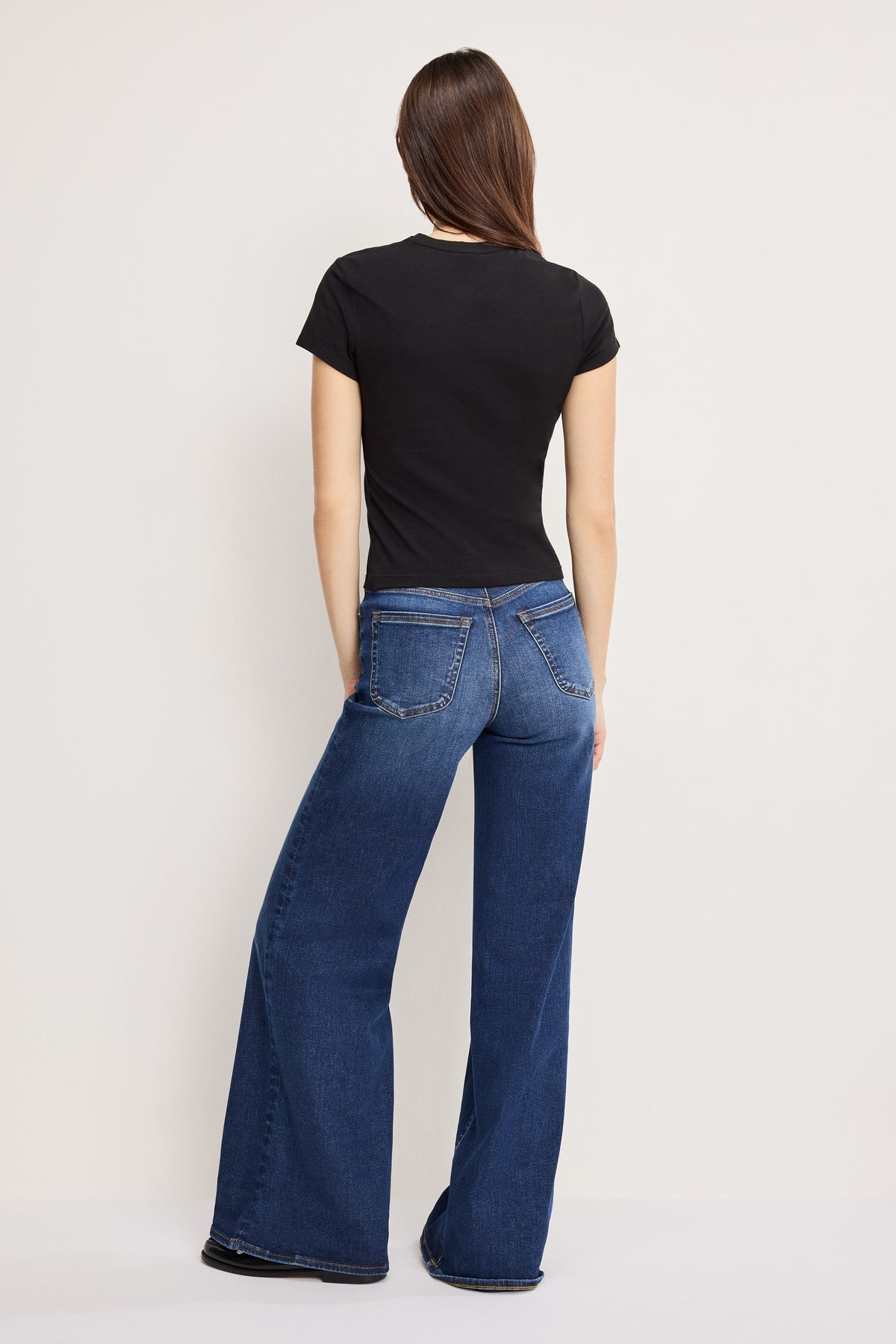 GOOD WAIST PALAZZO JEANS | INDIGO446