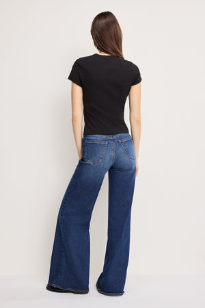 GOOD WAIST PALAZZO JEANS | INDIGO446