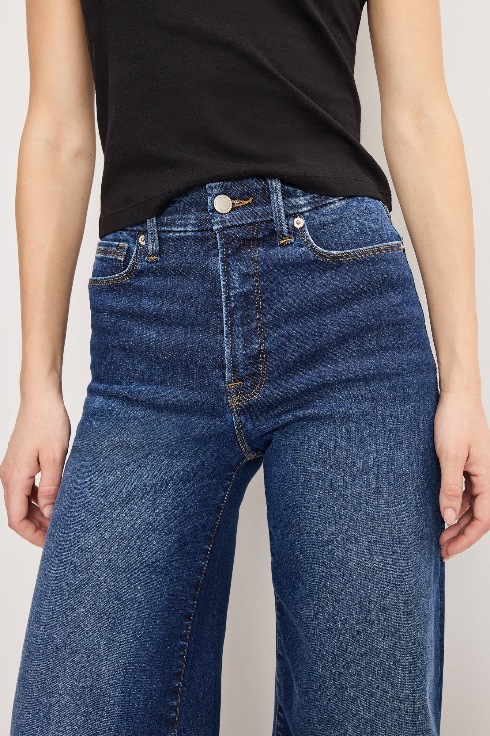 GOOD WAIST PALAZZO JEANS | INDIGO446