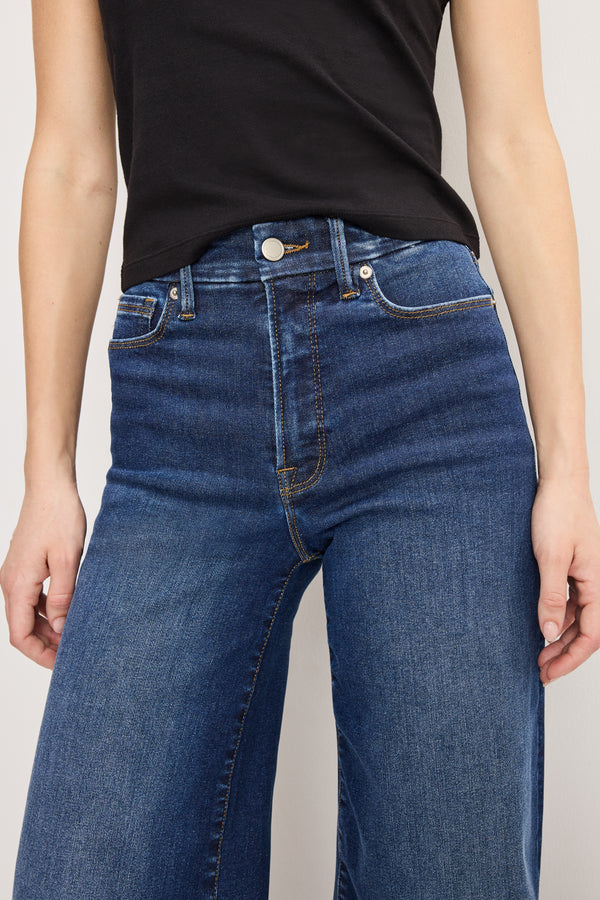 GOOD WAIST PALAZZO JEANS | INDIGO446