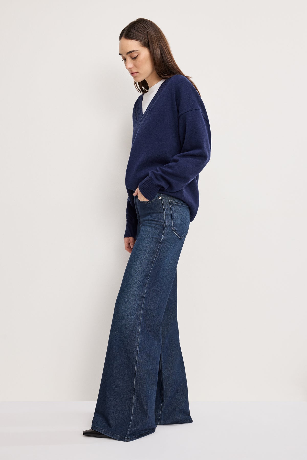 SOFT TECH GOOD WAIST PALAZZO JEANS | INDIGO501