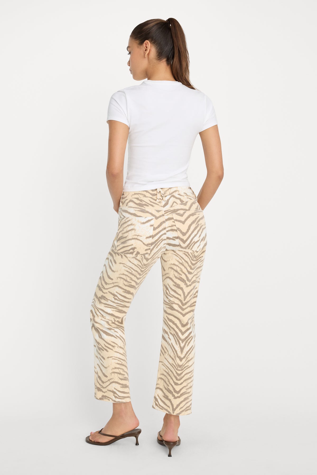 VINTAGE STRAIGHT ANKLE JEANS | BROWN TIGER