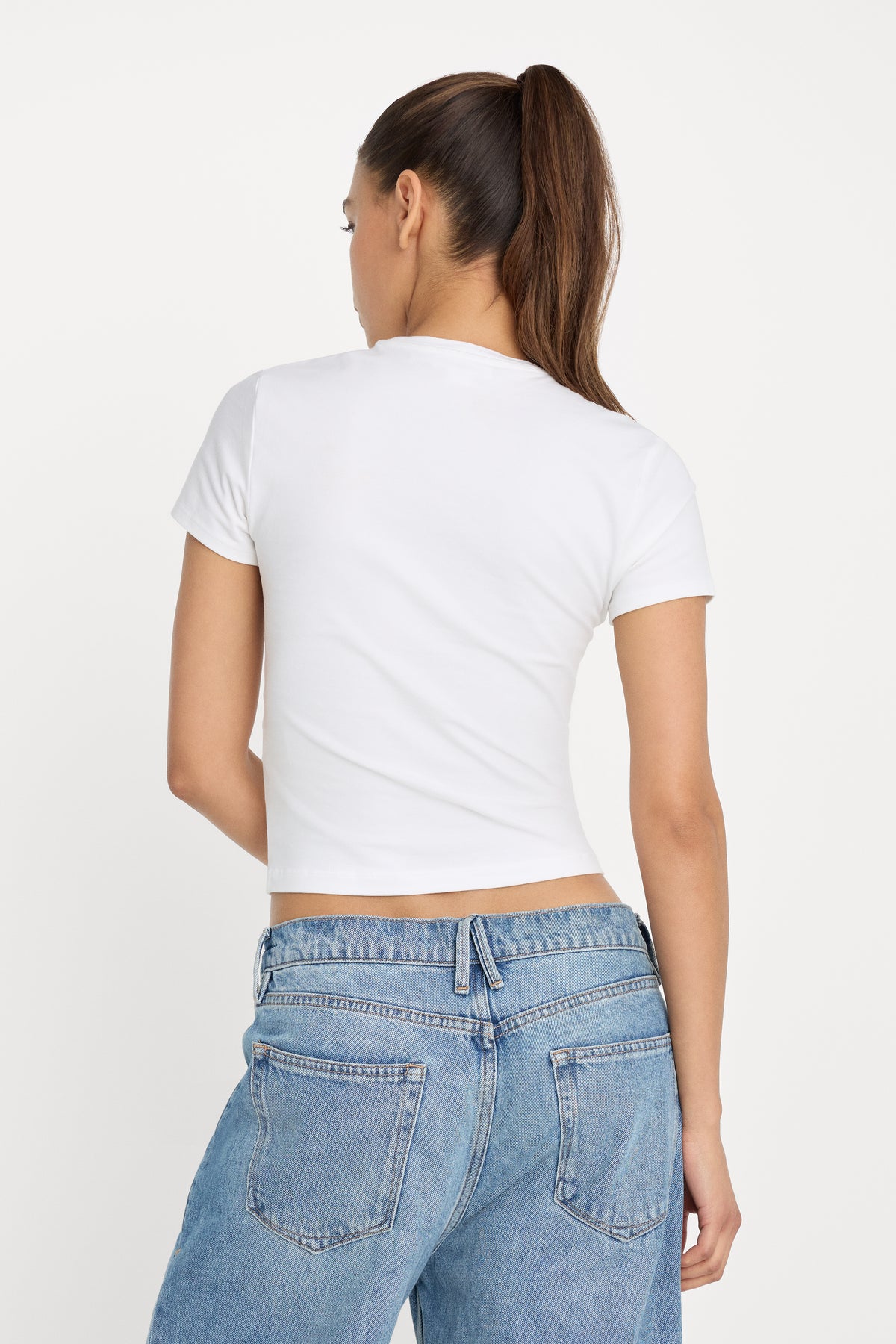SUPER STRETCH BABY TEE | WHITE001