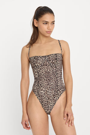 MESH BUSTIER BODYSUIT | LUCKY LEOPARD001
