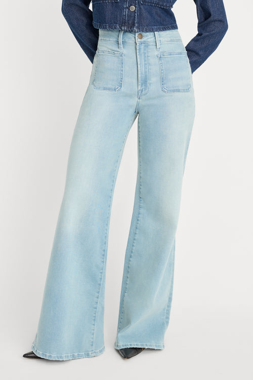 SOFT TECH GOOD WAIST PALAZZO JEANS | INDIGO1129