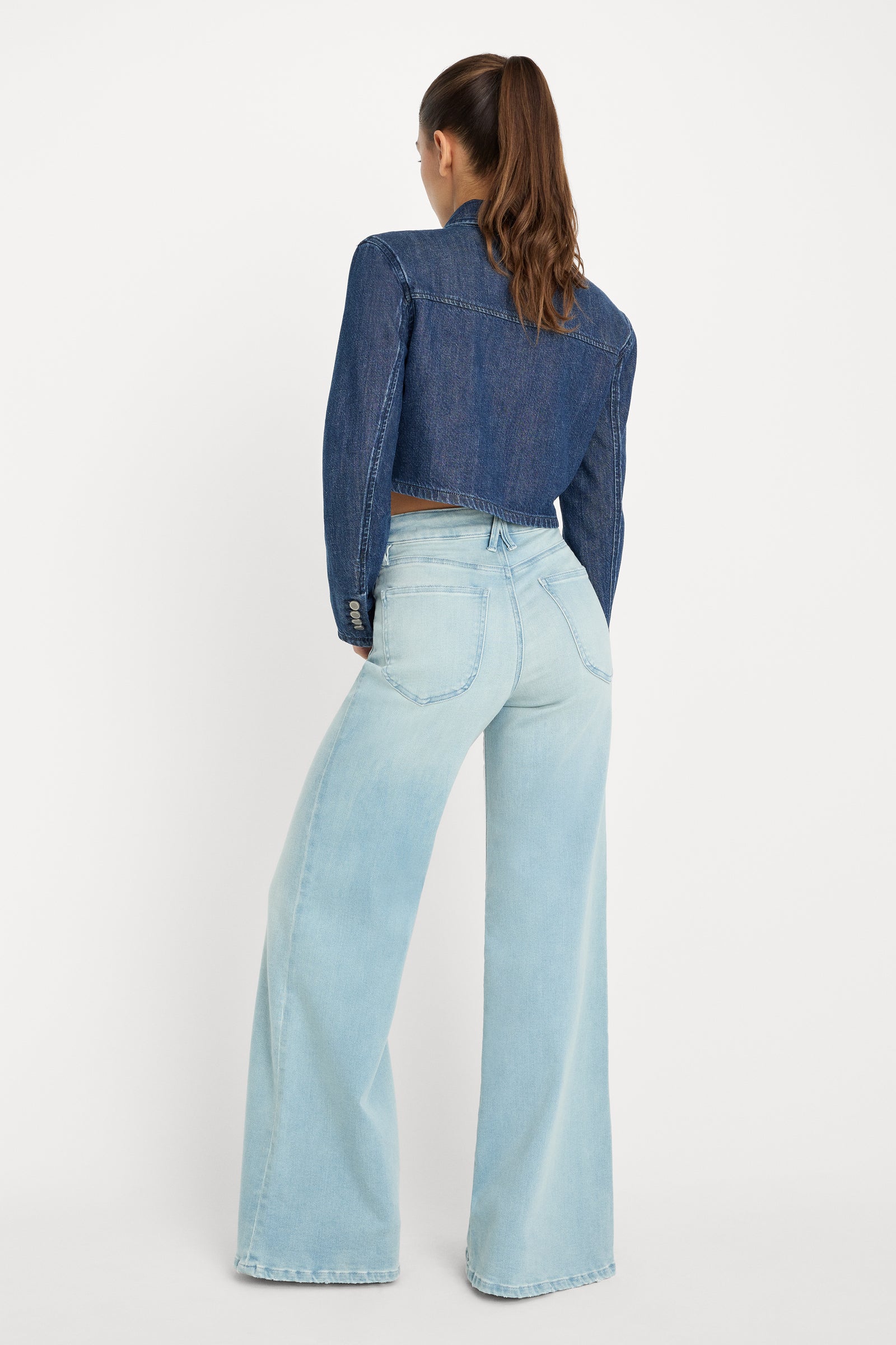 SOFT TECH GOOD WAIST PALAZZO JEANS | INDIGO1129