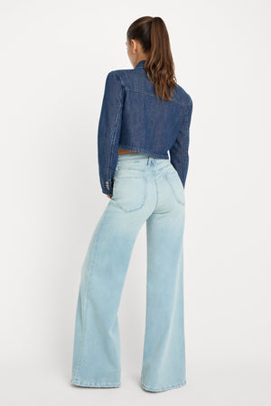 SOFT TECH GOOD WAIST PALAZZO JEANS | INDIGO1129
