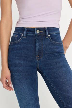COMPRESSION GOOD LEGS FLARE JEANS | INDIGO1229