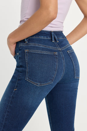 COMPRESSION GOOD LEGS FLARE JEANS | INDIGO1229