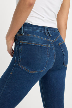 POWER STRETCH PULL-ON FLARE JEANS | INDIGO491