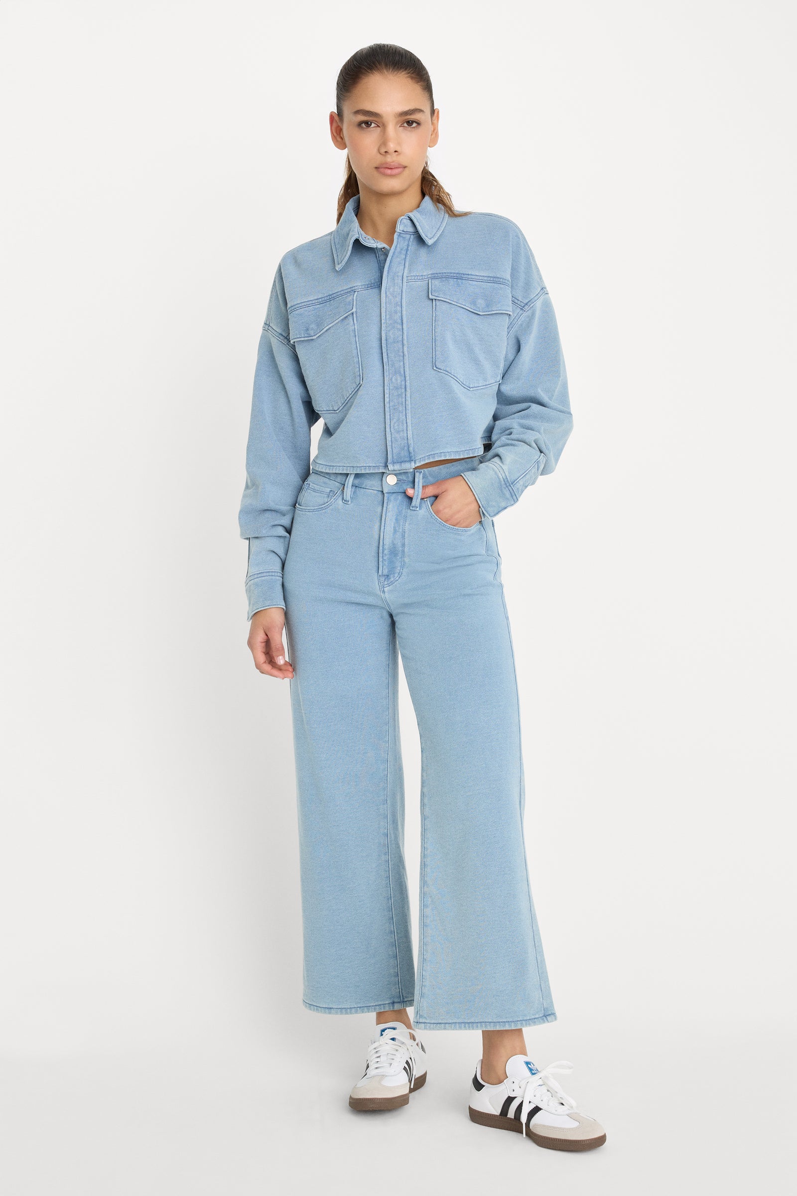 JEANIUS CROPPED JACKET | INDIGO376