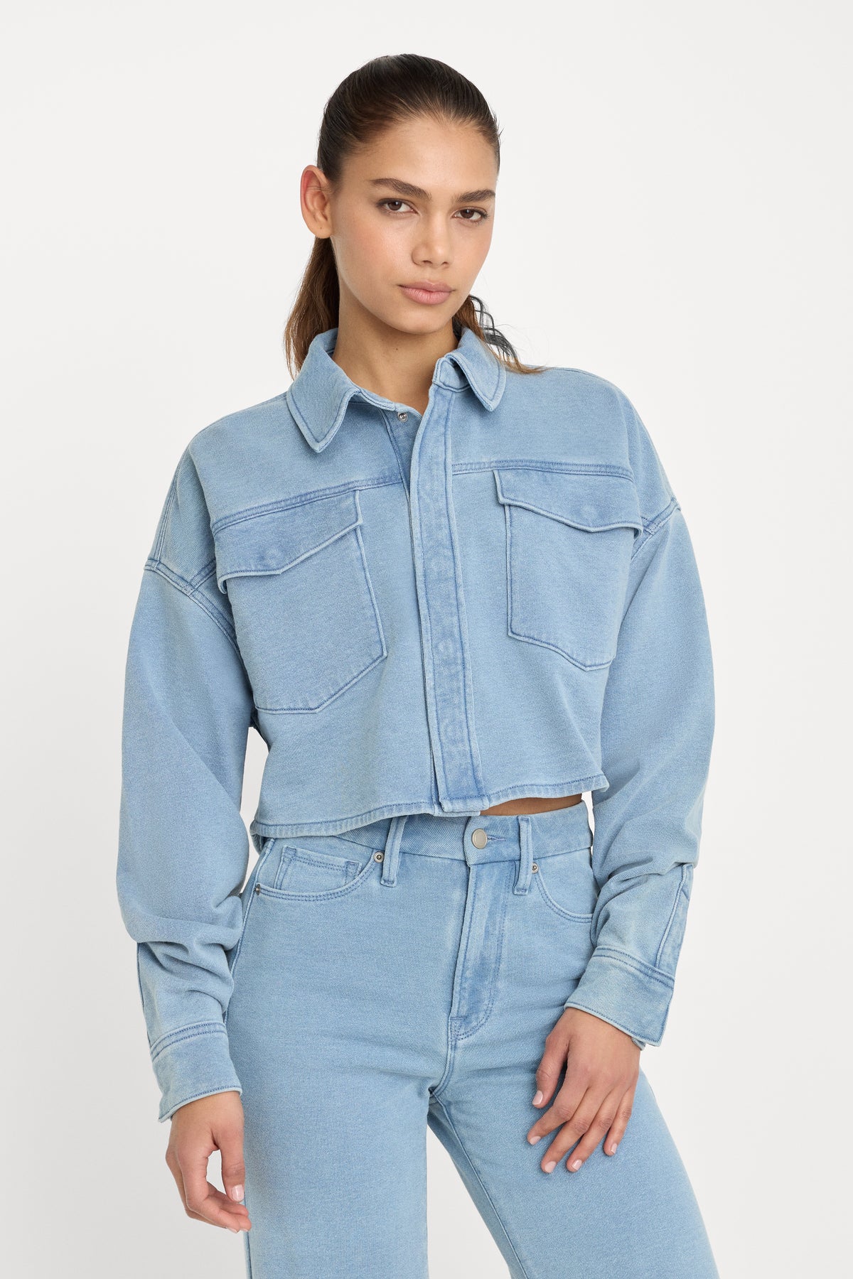 JEANIUS CROPPED JACKET | INDIGO376
