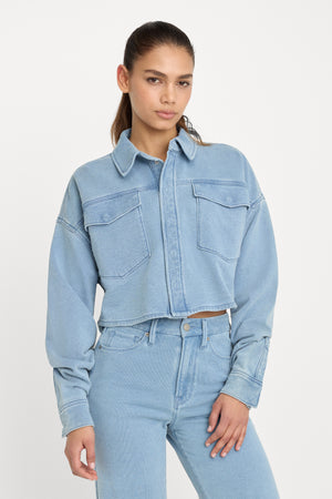 JEANIUS CROPPED JACKET | INDIGO376