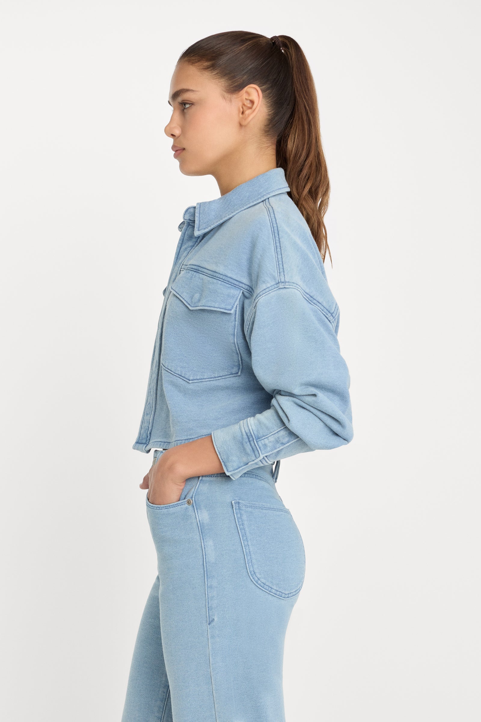 JEANIUS CROPPED JACKET | INDIGO376