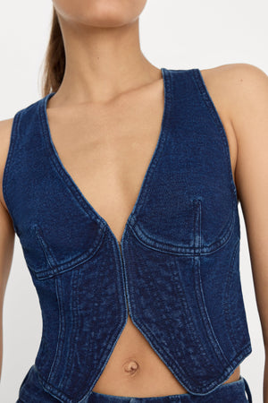 JEANIUS VEST | INDIGO377