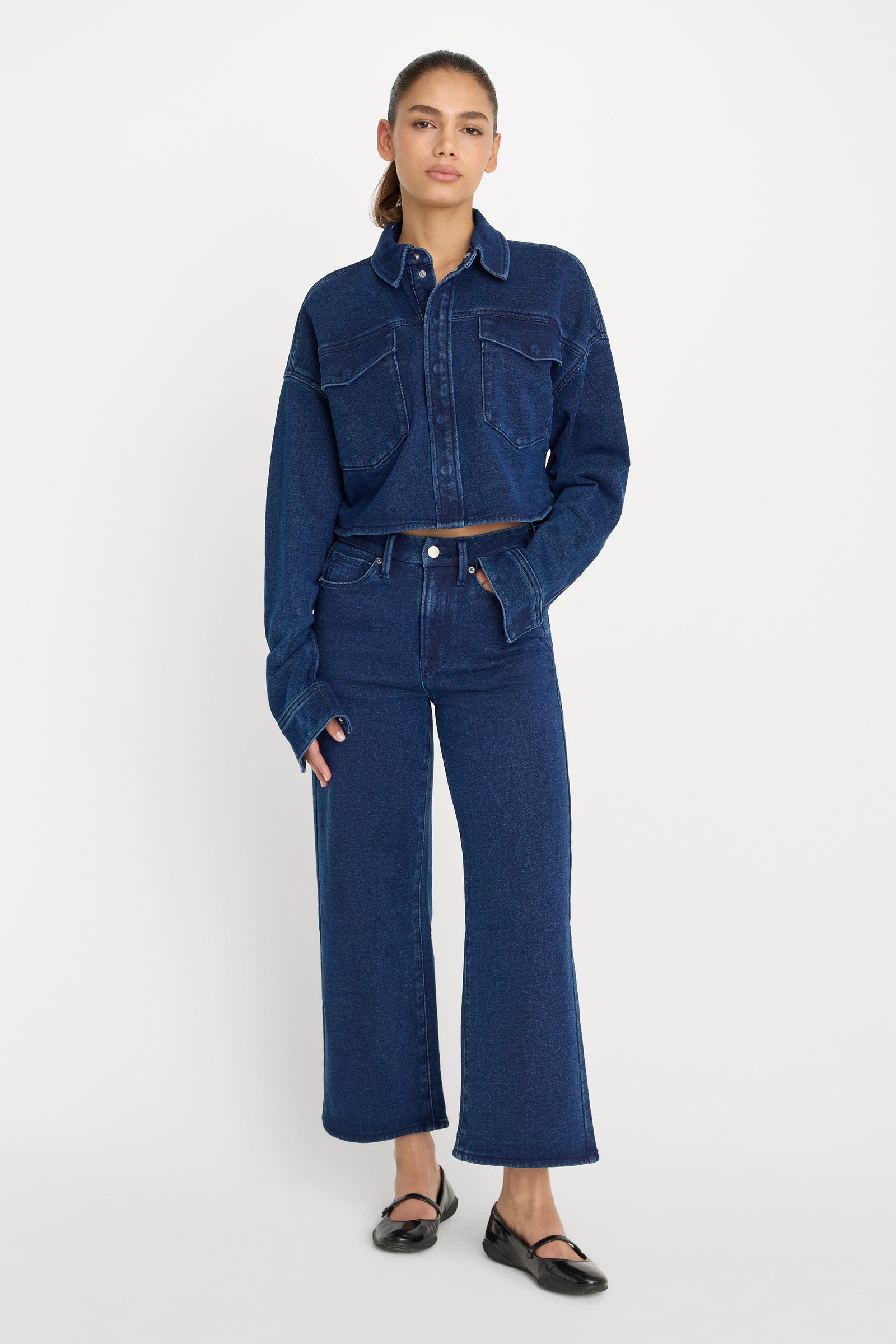 JEANIUS CROPPED JACKET | INDIGO377