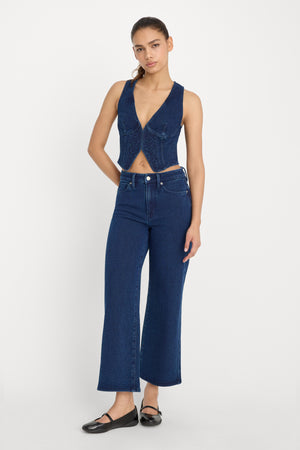 JEANIUS CROP PALAZZO | INDIGO377