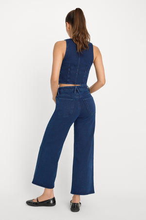 JEANIUS CROP PALAZZO | INDIGO377