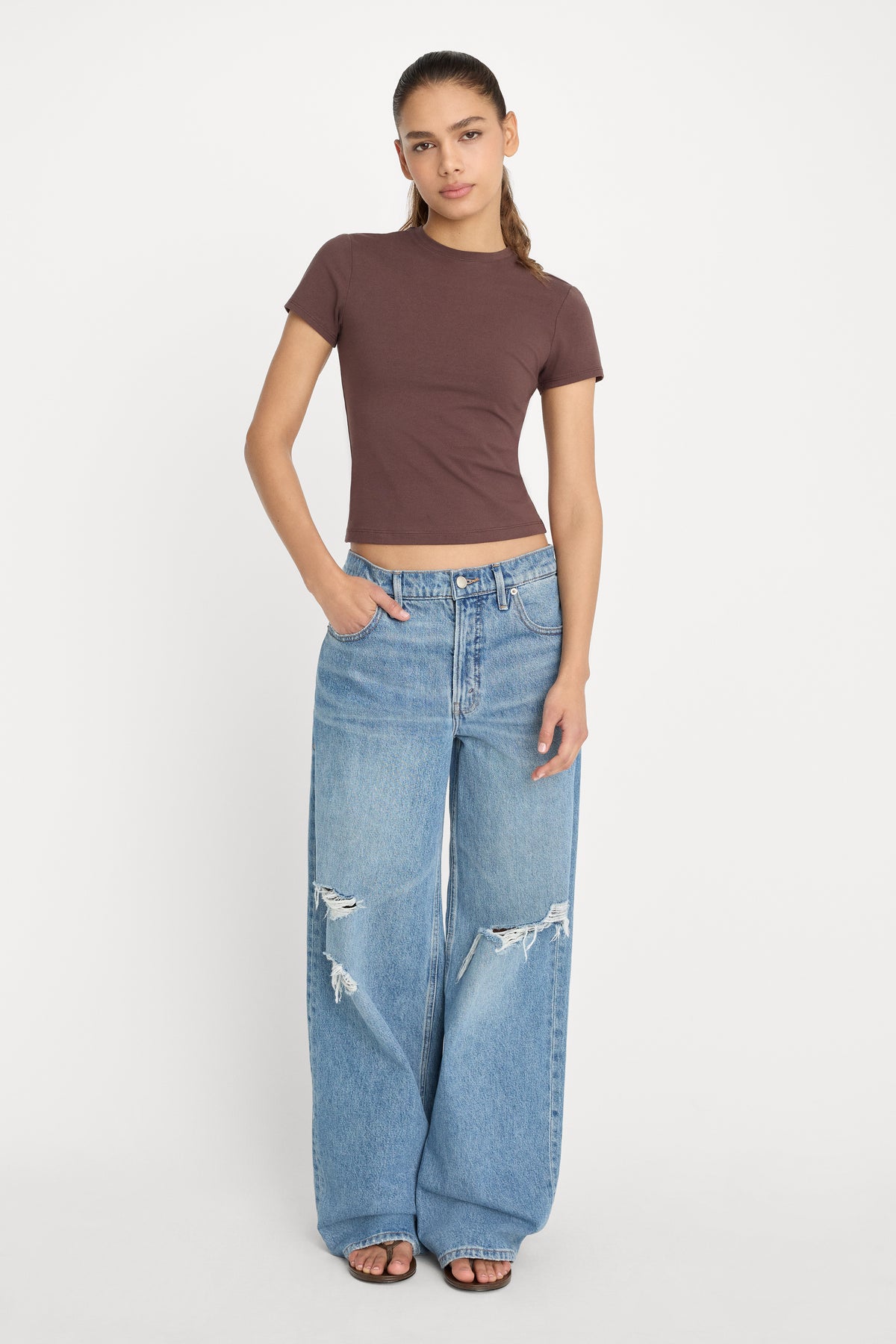 SUPER STRETCH BABY TEE | BITTER COCOA