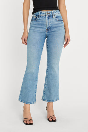 SOFT TECH GOOD LEGS CROP MINI BOOT JEANS | INDIGO1214