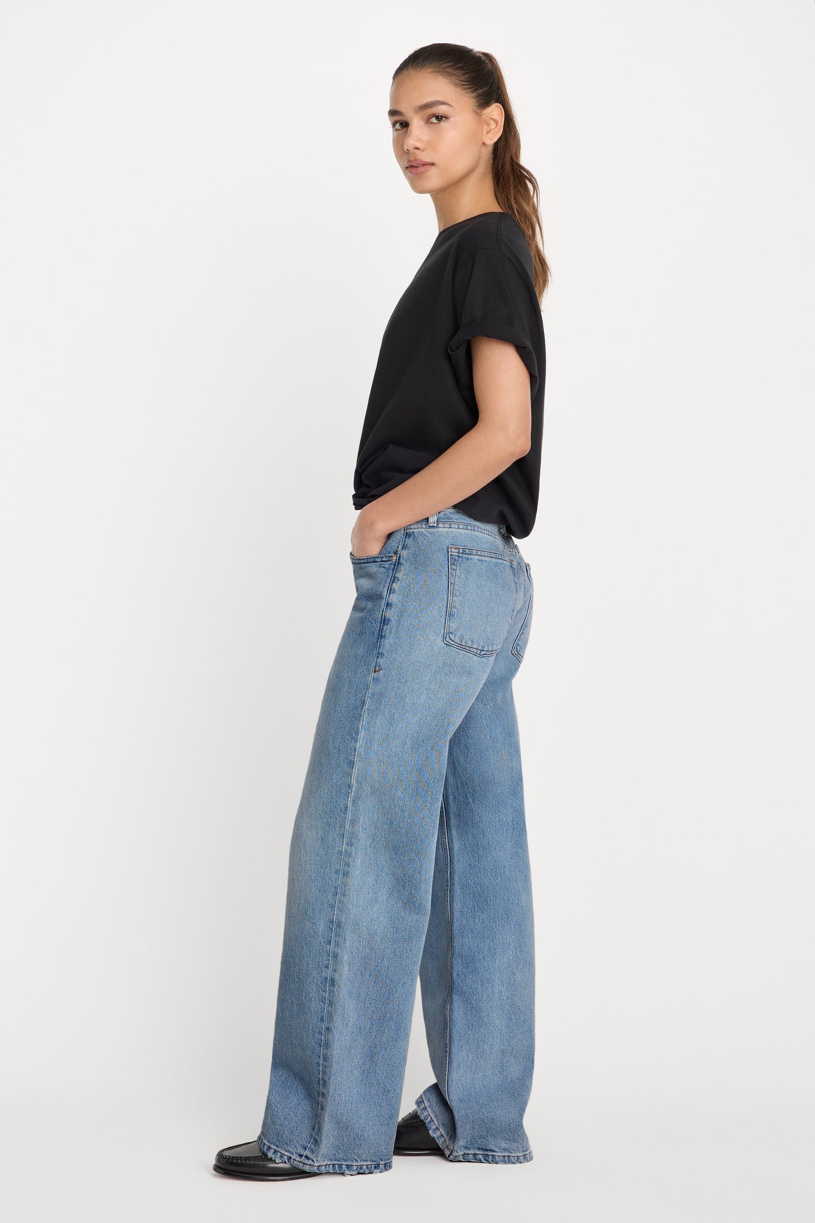 VINTAGE LOW LOOSE JEANS | INDIGO1224