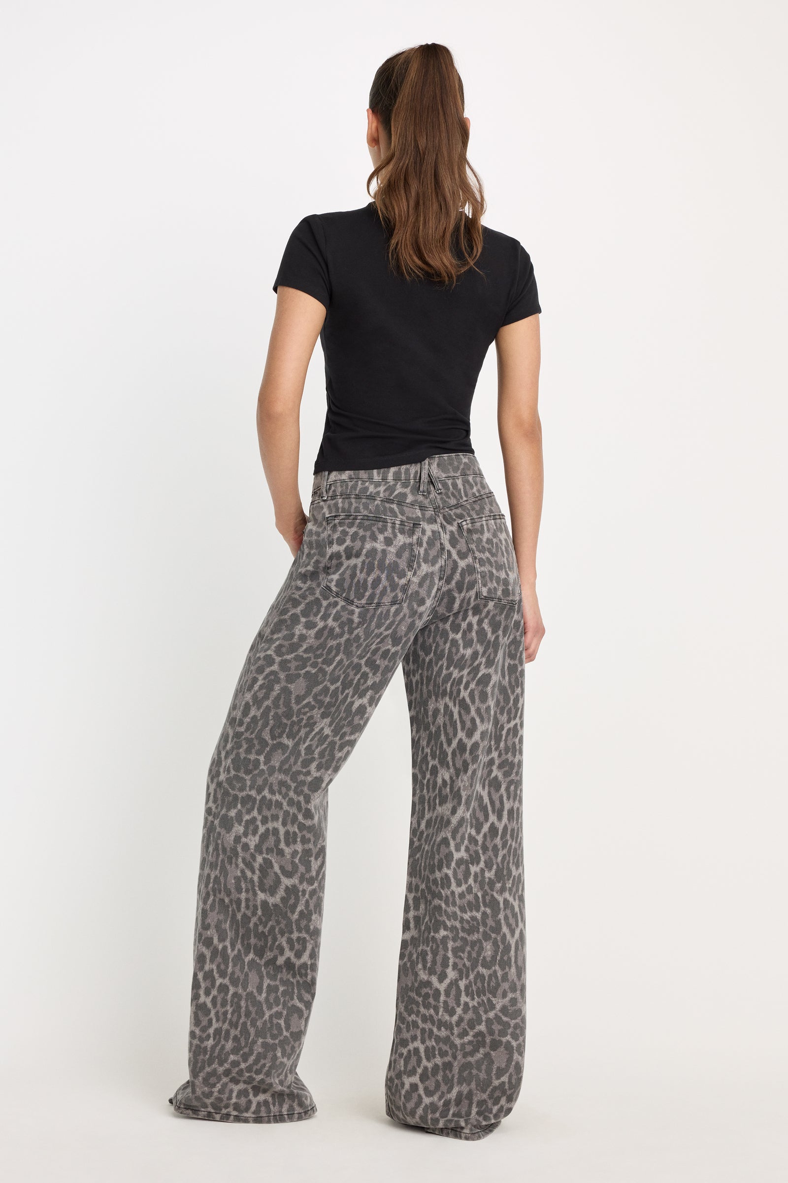 GOOD EASE LEOPARD JEANS | GREY LUCKY LEOPARD
