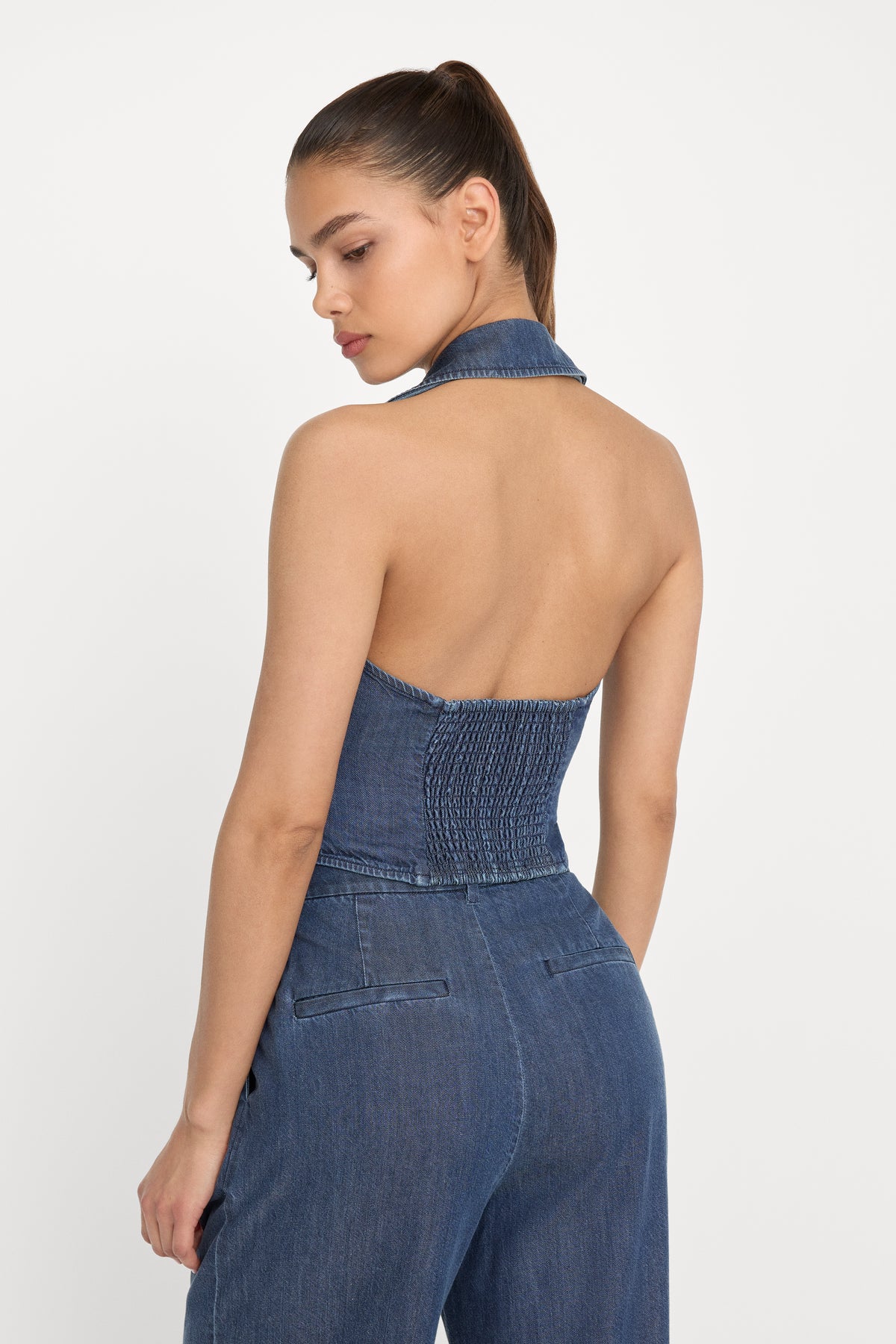 HALTER VEST | INDIGO1187-2 | GOOD AMERICAN | MODEL_A