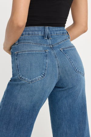 SOFT TECH GOOD WAIST PALAZZO CROPPED JEANS | INDIGO1213